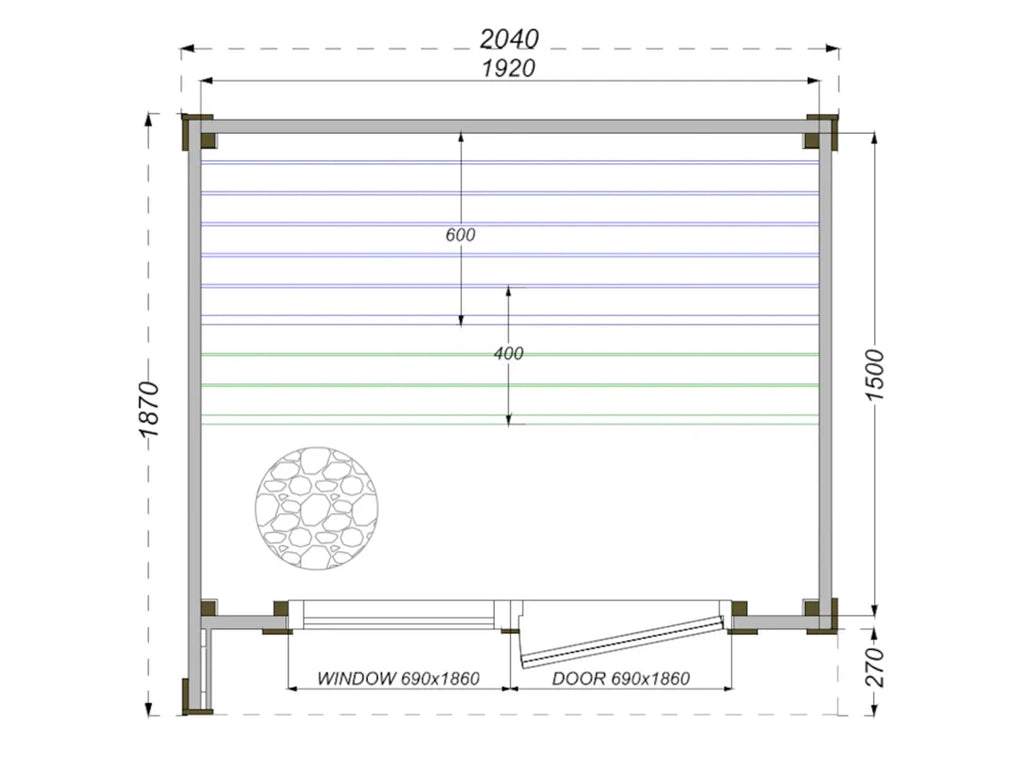 Emberline ELM – 3 Person Outdoor Sauna