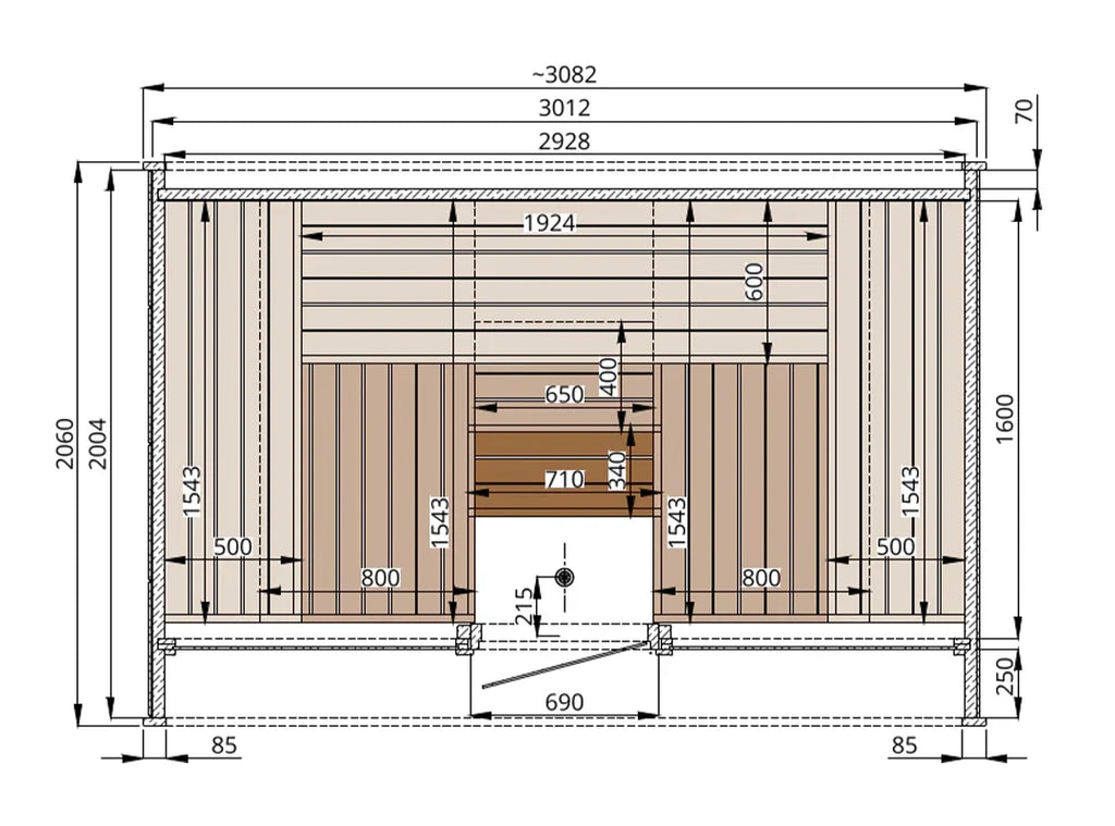 EMBERLINE SOLACE –  6 person Round Cube Outdoor Sauna