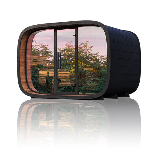EMBERLINE SOLACE –  6 person Round Cube Outdoor Sauna