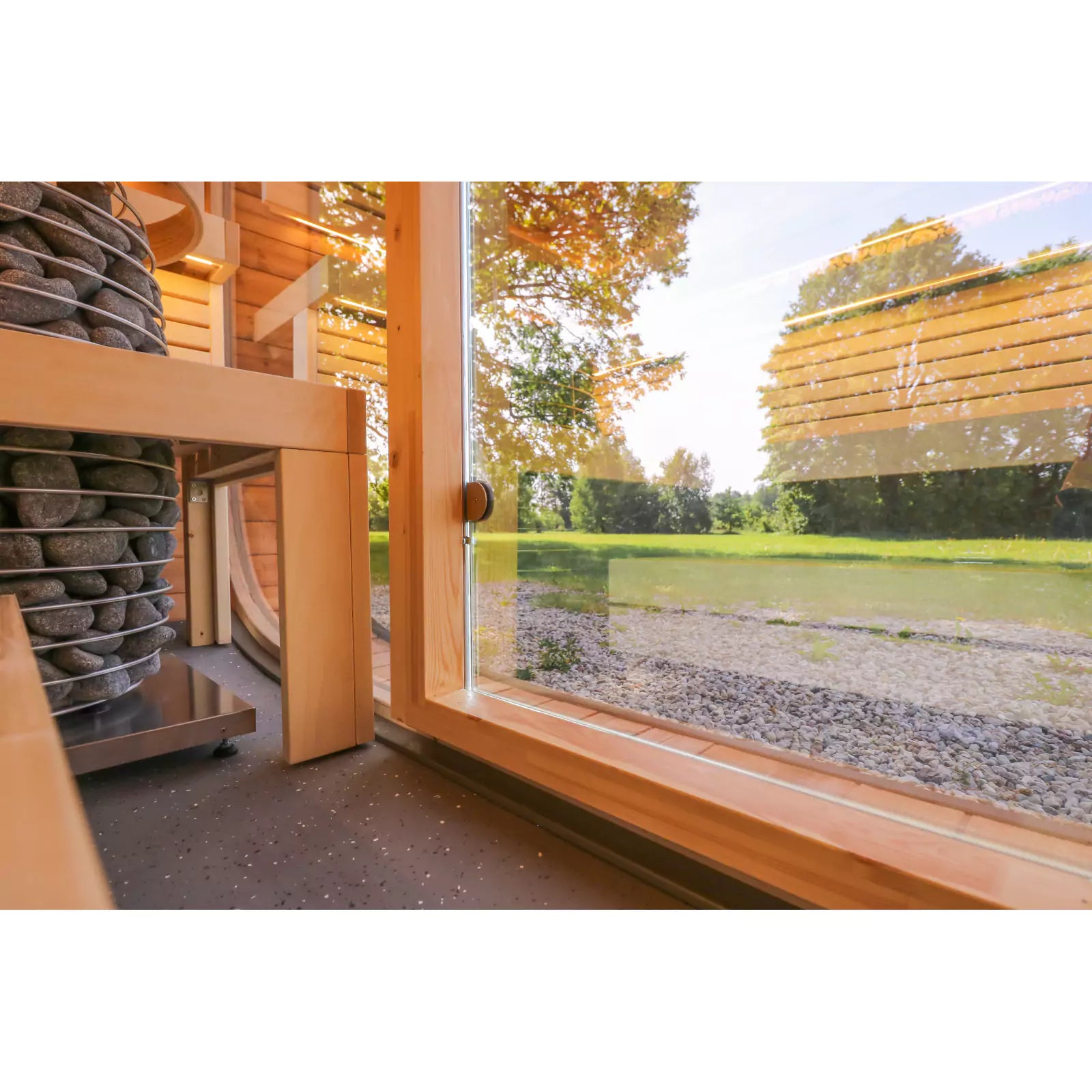 EMBERLINE SOLACE –  6 person Round Cube Outdoor Sauna